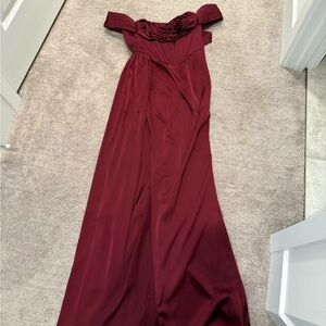 Azazie Amyra Cabernet maxi dress